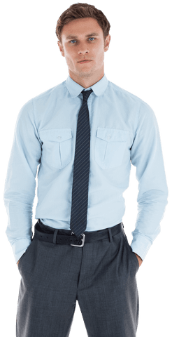 Transparent Image of Businessman with Serious Expression