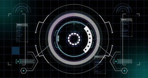 Futuristic Digital Interface with Targeting Scope and Data - Download Free Stock Images Pikwizard.com