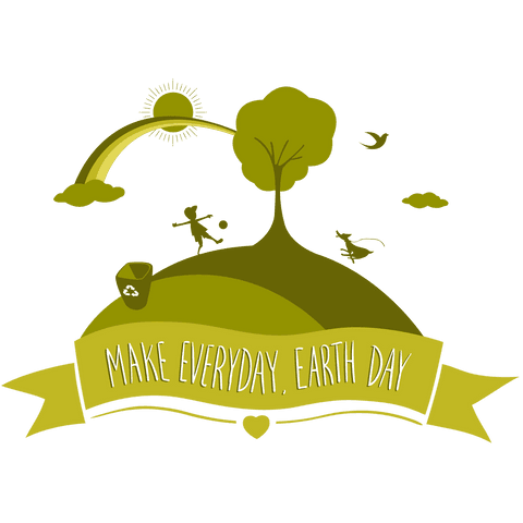 ecology theme graphic with earth day message on transparent background - Download Free Stock Videos Pikwizard.com
