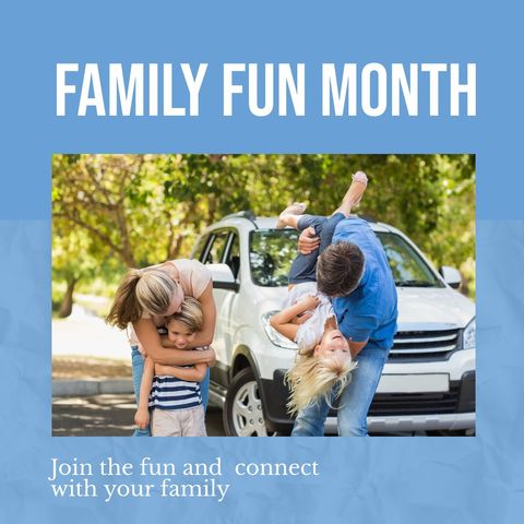 Family Enjoying a Fun Day Outdoors Together