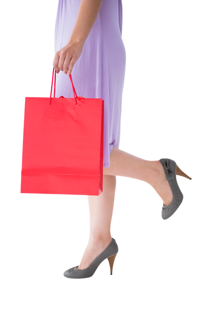 Woman Holding Red Shopping Bag with Nude Transparent Background - Download Free Stock Videos Pikwizard.com