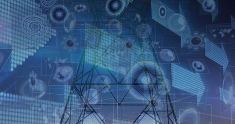 Futuristic Connectivity Network with Data Visualization - Download Free Stock Images Pikwizard.com