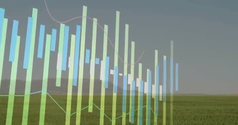 Data Visualization Overlay on Expansive Agricultural Field