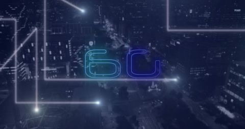Futuristic 6G Network Over Cityscape with Digital Connections - Download Free Stock Images Pikwizard.com