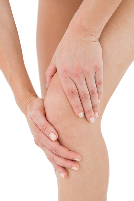 Woman Touching Painful Knee, Highlighting Discomfort, Transparent Background - Download Free Stock Videos Pikwizard.com