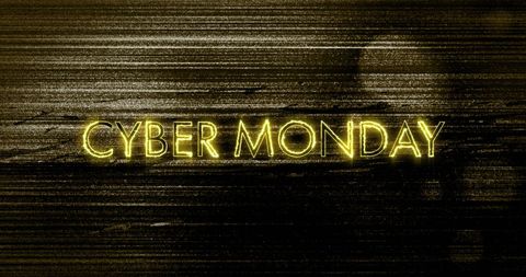 Cyber Monday Neon Text Over Distressed Digital Background - Download Free Stock Images Pikwizard.com