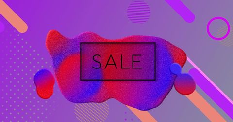 Colorful Abstract Sale Graphic with Holographic Elements - Download Free Stock Images Pikwizard.com