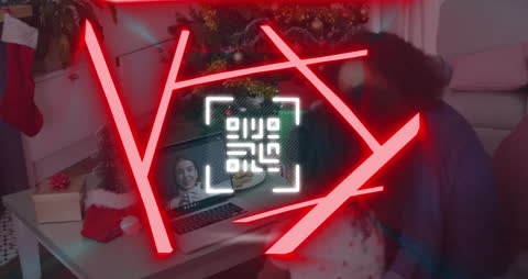 Festive Video Call Animation with Season's Greetings