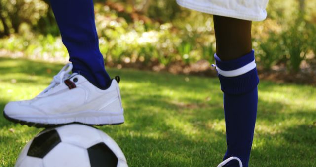 Close-Up of Youth Soccer Players in Action on Green Field - Download Free Stock Images Pikwizard.com