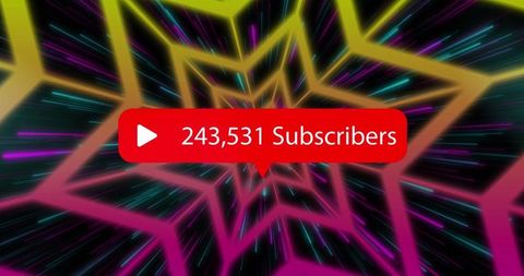Retro Futuristic Subscriber Milestone Celebration Design - Download Free Stock Images Pikwizard.com