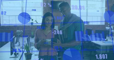 Collaborative Business Meeting with Dynamic Data Analysis in Office