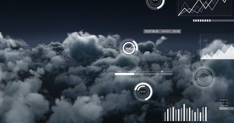 Digital Data Processing with Futuristic Cloud Interface - Download Free Stock Images Pikwizard.com