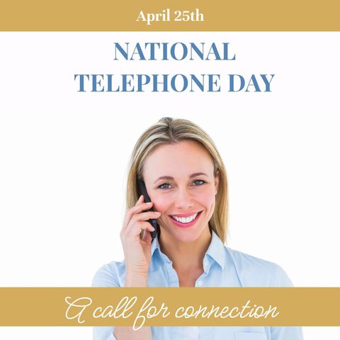celebrating national telephone day with connection smile - Download Free Stock Templates Pikwizard.com