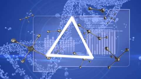 Abstract DNA Strands and Molecular Structures in Digital Space