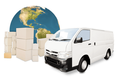 global delivery concept with van and boxes on transparent background - Download Free Stock Videos Pikwizard.com