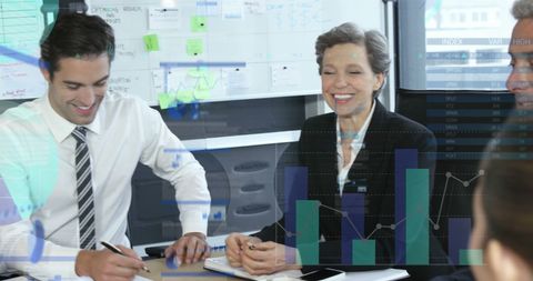 Business Team Analyzing Statistical Data and Technology Interface - Download Free Stock Images Pikwizard.com