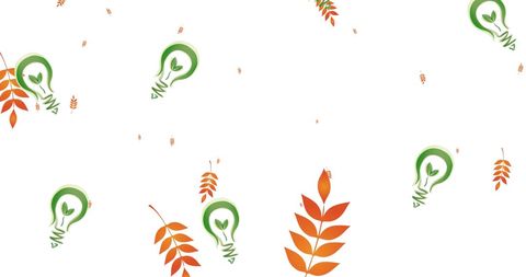 Green Lightbulbs with Leaves on White for Eco Concepts - Download Free Stock Images Pikwizard.com