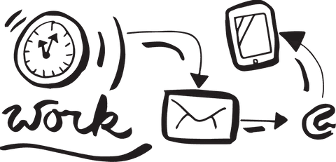 Transparent Hand-Drawn Illustration of Work and Communication Icons - Download Free Stock Videos Pikwizard.com
