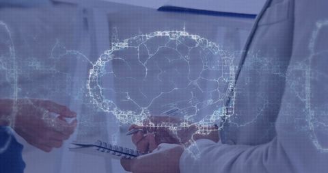 Digital Brain Hologram With Psychological Consultation