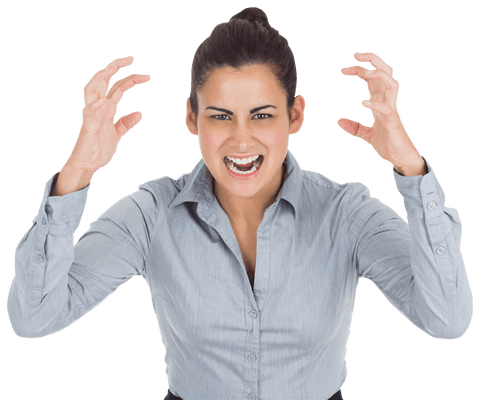 Angry Businesswoman on Transparent Background Expressing Frustration - Download Free Stock Videos Pikwizard.com