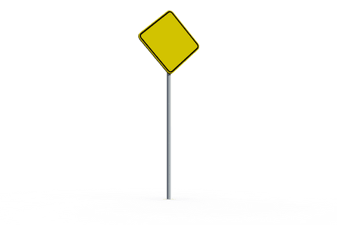 blank yellow diamond road sign on transparent background - Download Free Stock Videos Pikwizard.com