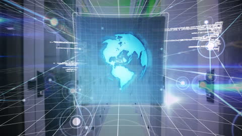 Futuristic Global Network Visualization in Modern Data Center