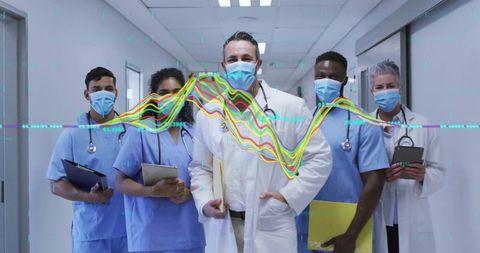 Healthcare Professionals Analyzing Data with Innovative Technology