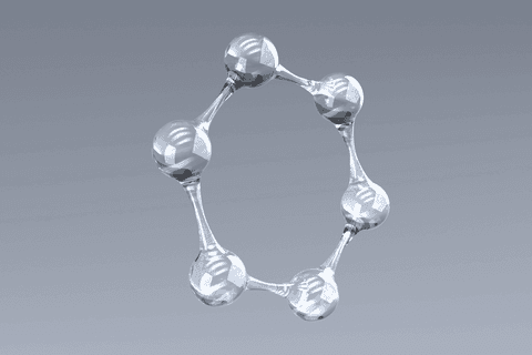 transparent silver molecule floating on gray background - Download Free Stock Videos Pikwizard.com