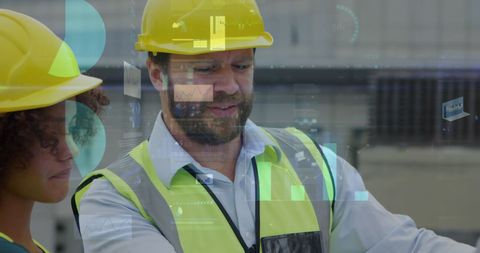 Engineers Analyzing Data with Digital Tools on Building Site - Download Free Stock Images Pikwizard.com