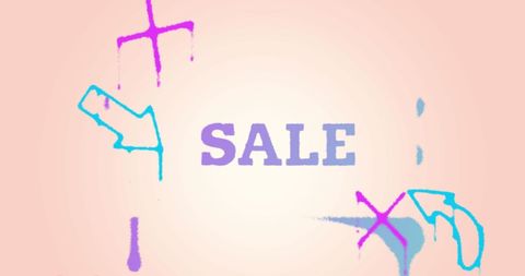 Colorful Abstract Sale Background with Bold Text