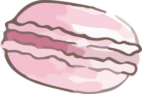 pink macaron cookie illustration on transparent background - Download Free Stock Videos Pikwizard.com