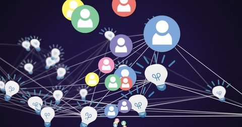 Social Media Networking with Creative Connections - Download Free Stock Images Pikwizard.com