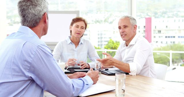 Senior Business Professionals Having Meeting in Modern Office - Download Free Stock Images Pikwizard.com