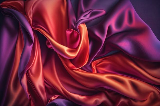 Colourful silk shiny and crumpled fabric textures, created using generative ai technology - Download Free Stock Photos Pikwizard.com