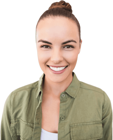Transparent Portrait of Smiling Young Woman in Olive Green Outfit - Download Free Stock Videos Pikwizard.com