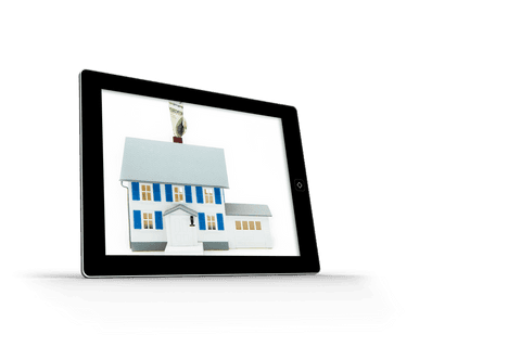 Transparent Tablet Displaying House with Price Tag Symbol - Download Free Stock Videos Pikwizard.com