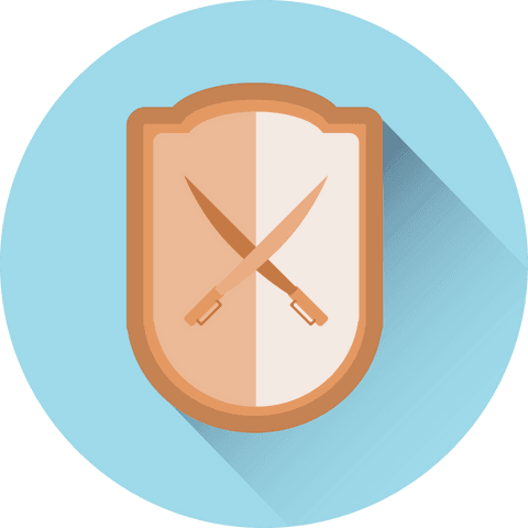 transparent emblem with swords on blue background - Download Free Stock Videos Pikwizard.com