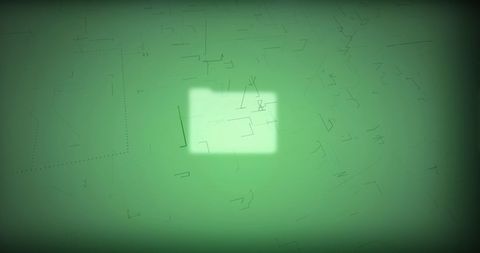 Abstract Digital Interface with glowing Green Geometric Patterns