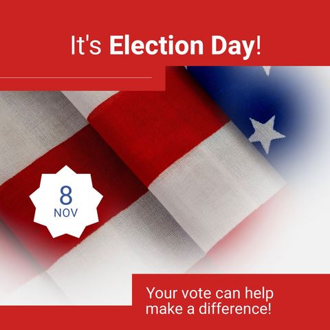 american election day inspirational announcement design - Download Free Stock Templates Pikwizard.com