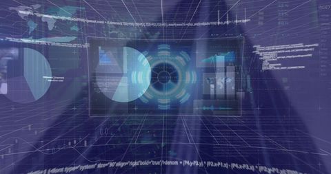 Interactive Financial Data Analytics Over Office Building Background - Download Free Stock Images Pikwizard.com