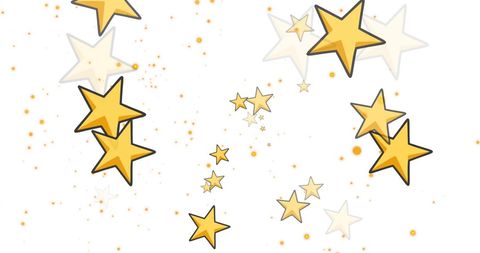 Falling Stars on White Background Celebratory Illustration - Download Free Stock Images Pikwizard.com
