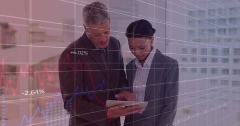 Business Colleagues Analyzing Data Technology Collaboration