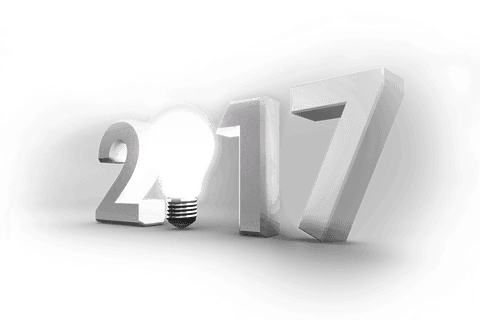 innovative 2017 with glowing light bulb and transparent background - Download Free Stock Videos Pikwizard.com