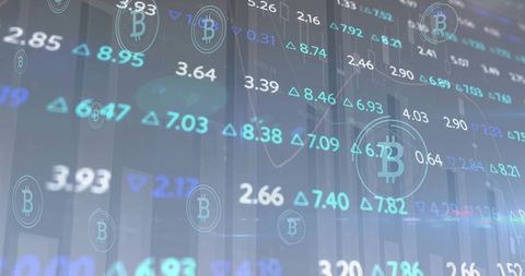 digital interface with cryptocurrency data overlay - Download Free Stock Images Pikwizard.com