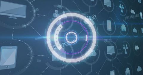 Futuristic Interface with Digital Communication Icons - Download Free Stock Images Pikwizard.com