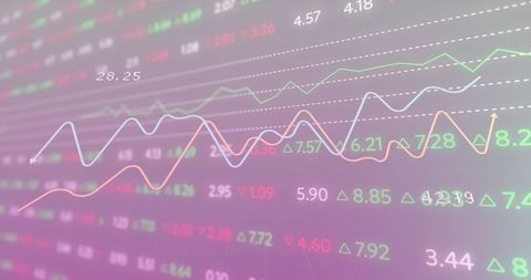 Abstract Stock Market Data with Fluctuating Graphs - Download Free Stock Images Pikwizard.com