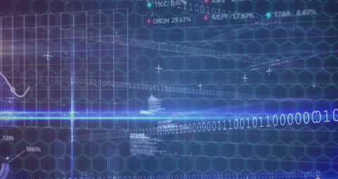 Futuristic Data Processing Animation with Light Trails