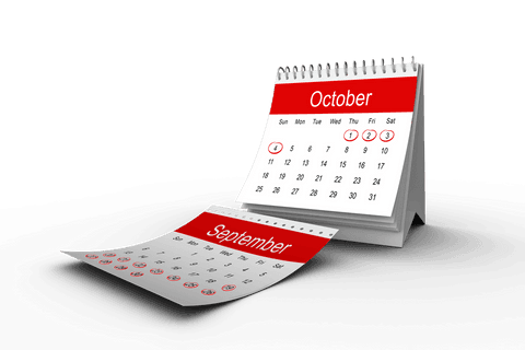 transparent calendar september and october pages isolated background - Download Free Stock Videos Pikwizard.com
