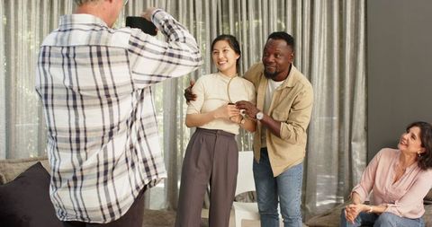 Joyful therapy session with therapist and patients