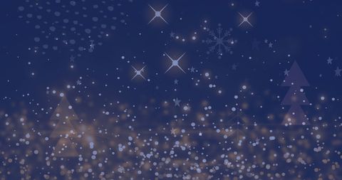 Magical Winter Night with Falling Snow and Lights - Download Free Stock Images Pikwizard.com
